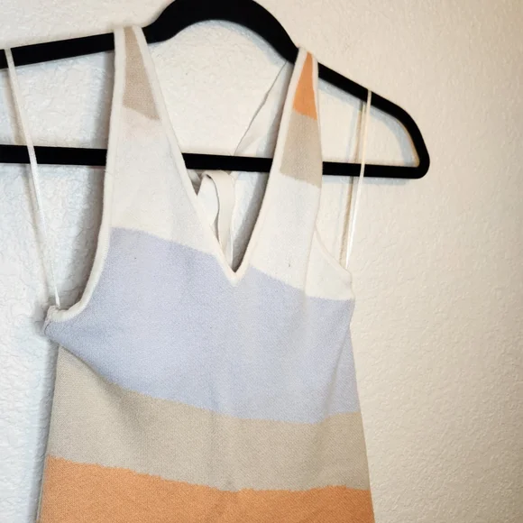 Hollister halter top knit dress colorblock S Sundress - Picture 6 of 12